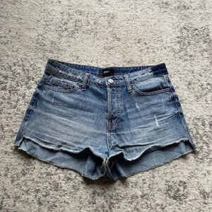 Vervet denim shorts high rise jean shorts frayed hem 26